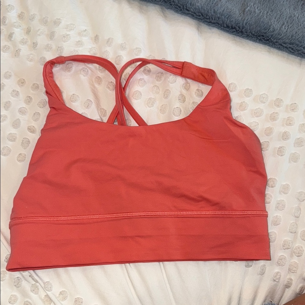 lululemon athletica Cross-Back Coral Sports Bra